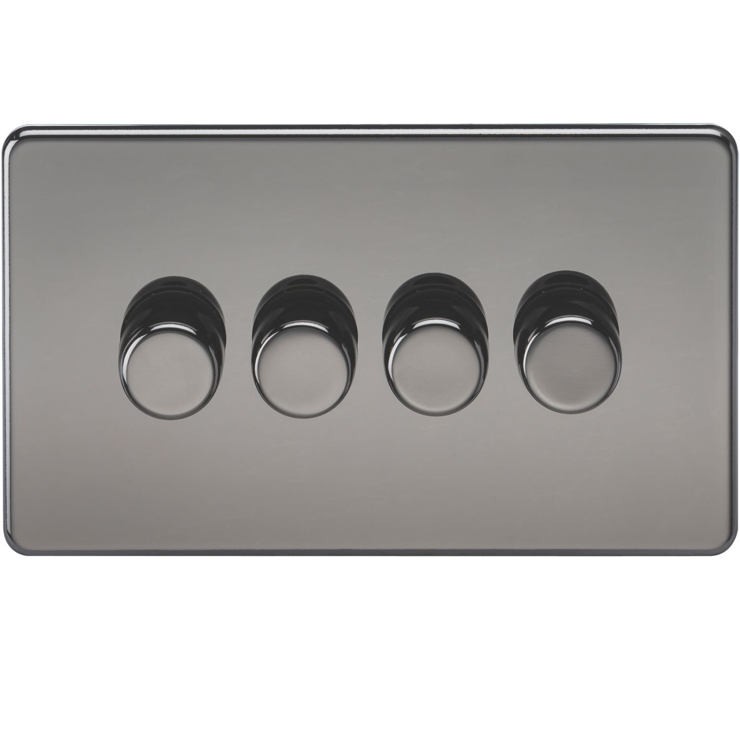 Knightsbridge 4-Gang 2-Way LED Intelligent Dimmer Switch Black Nickel (598PY)