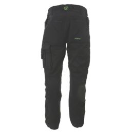 Apache Bancroft Work Trousers Black/Grey 32" W 31" L