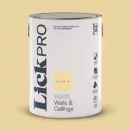 LickPro  5Ltr Yellow 07 Vinyl Matt Emulsion  Paint