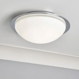 Spa Opie LED Bathroom Ceiling Light Satin Nickel 12W 900lm