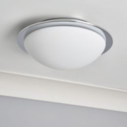 Spa Opie LED Bathroom Ceiling Light Satin Nickel 12W 900lm