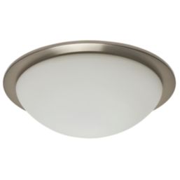 Spa Opie LED Bathroom Ceiling Light Satin Nickel 12W 900lm