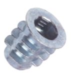 M6 X 20mm Wood Inserts Bolt Furniture Screw In Nut Threaded Fastener Connector Hex Socket Drive For Wood Furniture 50 Pcs