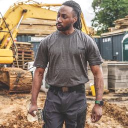 DEWALT Typhoon Short Sleeve T-Shirt Black/Grey Medium 39-41" Chest