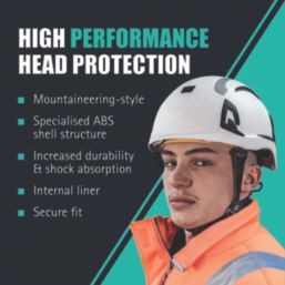JSP EVO ALTA Baseworker Safety Helmet with Chinstrap Hi-Vis Yellow