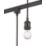 Knightsbridge Vintage 1-Circuit Pendant for Track Lighting Black