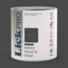 LickPro 2.5Ltr Black 02 Satin Water-Based Trim Paint