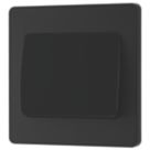 British General Evolve 20A 16AX 1-Gang 2-Way Wide Rocker Light Switch  Matt Black with Black Inserts