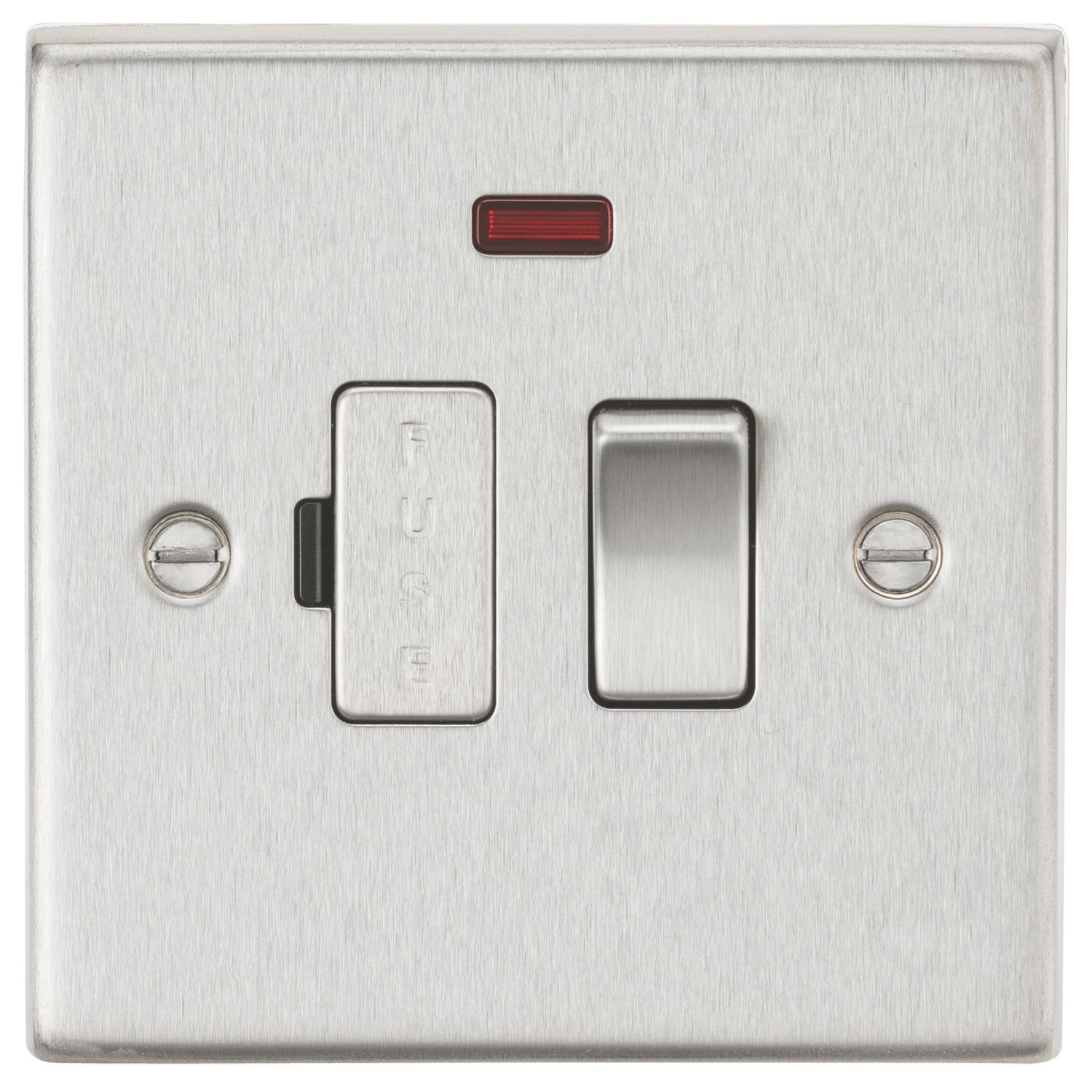 Knightsbridge 13A Switched Fused Spur with LED Brushed Chrome (599TY)
