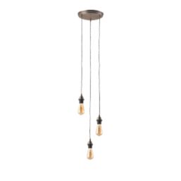 Quay Design Cable Set 3-Light Pendant Satin Pewter
