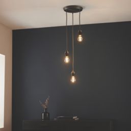 Quay Design Cable Set 3-Light Pendant Satin Pewter