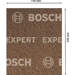 Bosch Expert N880 60-Grit General Sheet Metal Fleece Pads 140mm x 115mm Brown 2 Pack