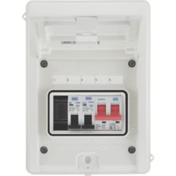 British General Fortress 5-Module 3-Way Part-Populated High Integrity Garage Consumer Unit
