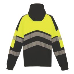 Regatta Hi-Vis X-Pro Overhead Hoodie Black/Yellow Small 38" Chest