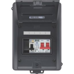 British General  IP65 Weatherproof Outdoor 5-Module 5-Way Part-Populated High Integrity EV Charger Consumer Unit with SPD