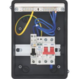 British General  IP65 Weatherproof Outdoor 5-Module 5-Way Part-Populated High Integrity EV Charger Consumer Unit with SPD