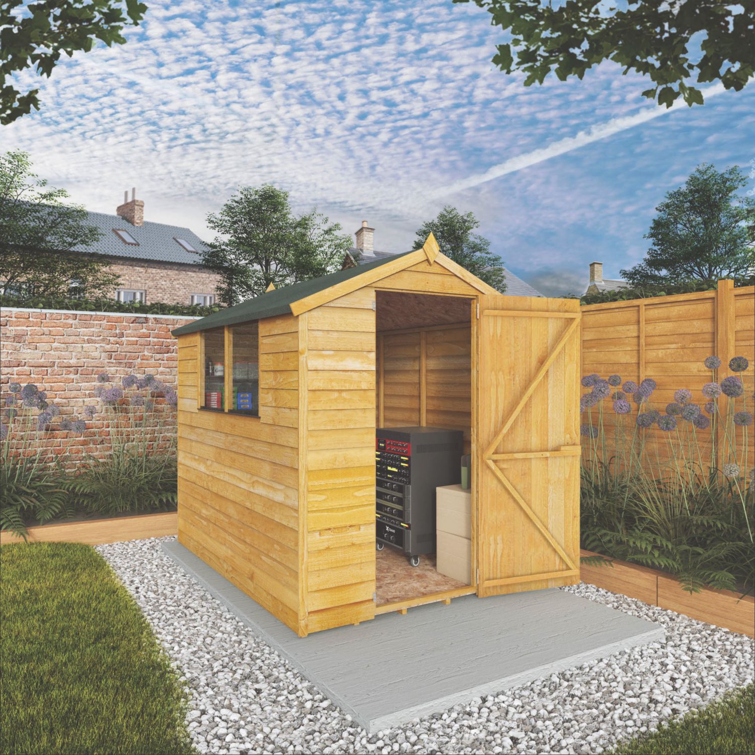 Mercia 5' x 7' (Nominal) Apex Overlap Timber Shed (599YL)