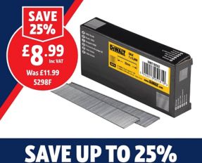 Save up to 25% On selected DeWalt Fixings & Fasteners