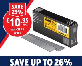 Save up to 26% On selected DeWalt Fixings & Fasteners