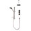 Triton H2ome  HP/Combi Ceiling & Rear Fed Dual Outlet Black Thermostatic Digital Mixer Shower