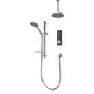 Triton H2ome  HP/Combi Ceiling & Rear Fed Dual Outlet Black Thermostatic Digital Mixer Shower