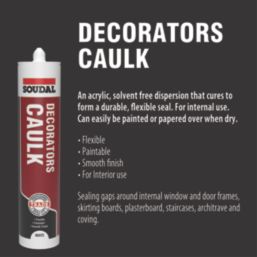 Soudal Acrylic Dispersion Decorators Caulk White 290ml