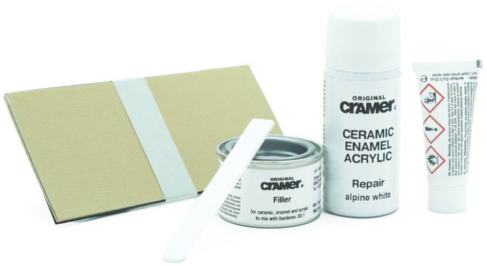 Ceramic and Tile Repair Kit by - Also Works as Bathtub Repair Kit I Ideal  to Fi