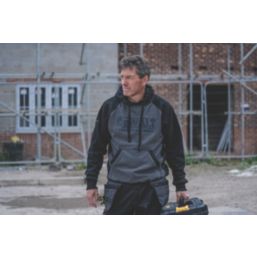 DEWALT Stratford Hooded Sweatshirt Black/Grey X Large 45-47" Chest