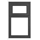 Crystal  Top Opening Clear Double-Glazed Casement Anthracite on White uPVC Window 610mm x 820mm