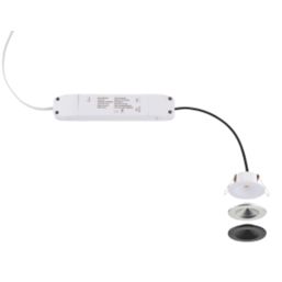 Saxby Sight Fixed  Recessed Non-Maintained Emergency LED Downlight White / Silver / Black 2W 120lm 60mm