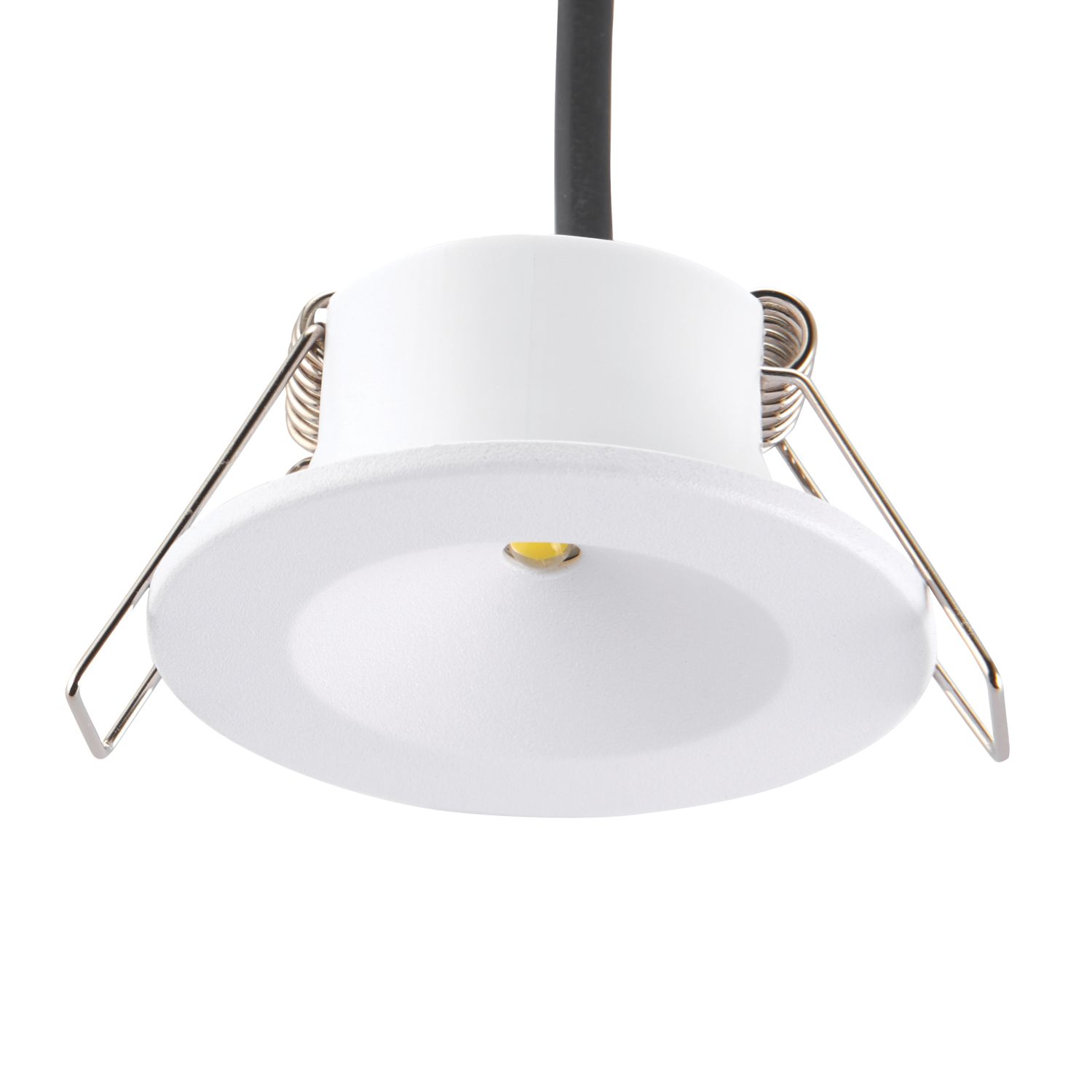 Saxby Sight Fixed Recessed Non-Maintained Emergency LED Downlight White / Silver / Black 2W 120lm 60mm (600JT)