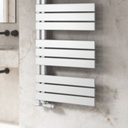 Reina 1424mm x 550mm 2291BTU White Flat Designer Towel Radiator