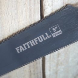 Faithfull  25/18tpi Wood Double-Sided Pull Saw 4.92" (125mm) 5 Pack