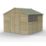 Forest Beckwood 10' x 9' 6" (Nominal) Apex Shiplap Timber Shed with Base