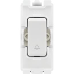 British General Nexus 800 Grid 20A Grid DP Bell Icon Printed Switch White