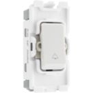 British General Nexus 800 Grid 20A Grid DP Bell Icon Printed Switch White