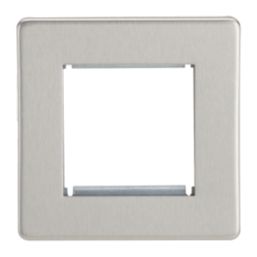 Contactum Lyric 2-Module Modular Faceplate Brushed Steel