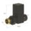 Towelrads  15mm x 1/2" Black Straight Designer Manual Radiator Valve & Lockshield  2 Pack