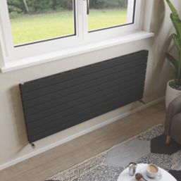 Ximax Oceanus 595mm x 1400mm 4382BTU Anthracite Horizontal Designer Radiator