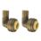 ETAL  Brass Push-Fit Equal 90° Stem Elbow 15mm 2 Pack