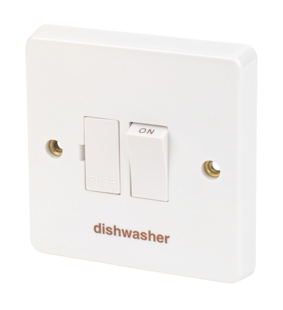 Crabtree Capital 13A Switched Dishwasher Fused Spur  White