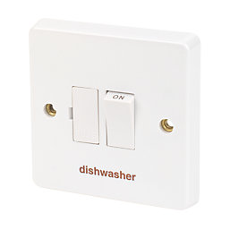 Crabtree Capital 13A Switched Dishwasher Fused Spur  White