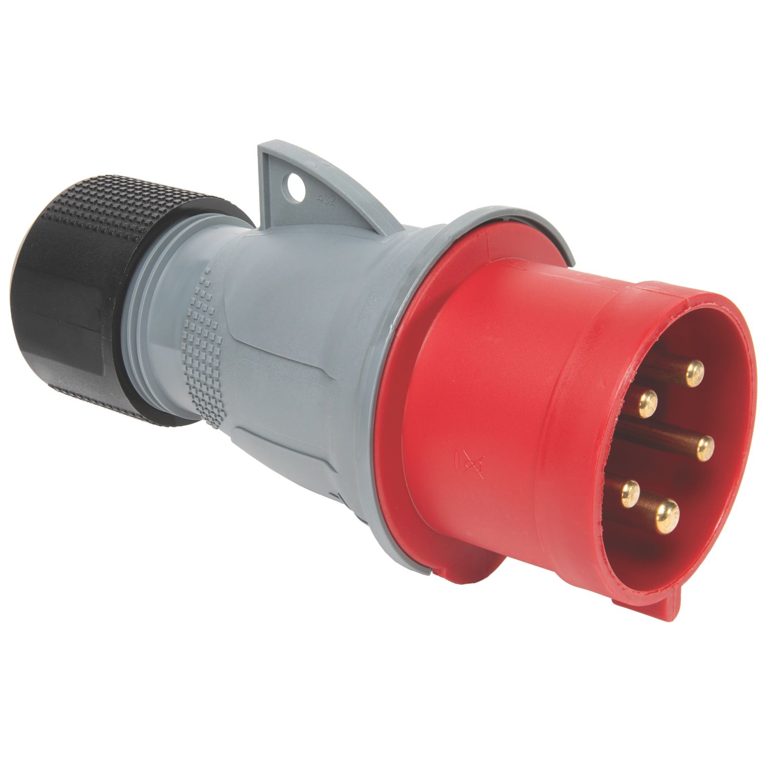 Amphenol 32A 4P+E Straight Plug 415V (6016X)