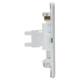 Knightsbridge SFC6MW 1-Gang RJ45 Matt White with Colour-Matched Inserts