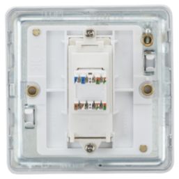 Knightsbridge SFC6MW 1-Gang RJ45 Matt White with Colour-Matched Inserts