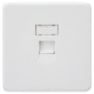 Knightsbridge SFC6MW 1-Gang RJ45 Matt White with Colour-Matched Inserts