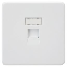Knightsbridge SFC6MW 1-Gang RJ45 Matt White with Colour-Matched Inserts