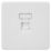 Knightsbridge SFC6MW 1-Gang RJ45 Matt White with Colour-Matched Inserts