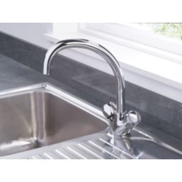 Bristan Value Club Monobloc Kitchen Sink Mixer Taps Chrome-Plated 1 Pair