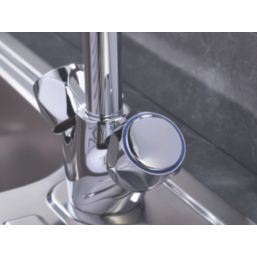 Bristan Value Club Monobloc Kitchen Sink Mixer Taps Chrome-Plated 1 Pair
